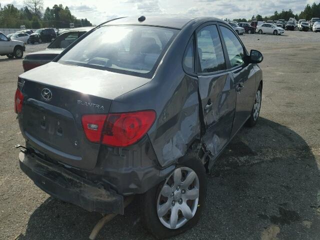 KMHDU46D99U607944 - 2009 HYUNDAI ELANTRA GL GRAY photo 4