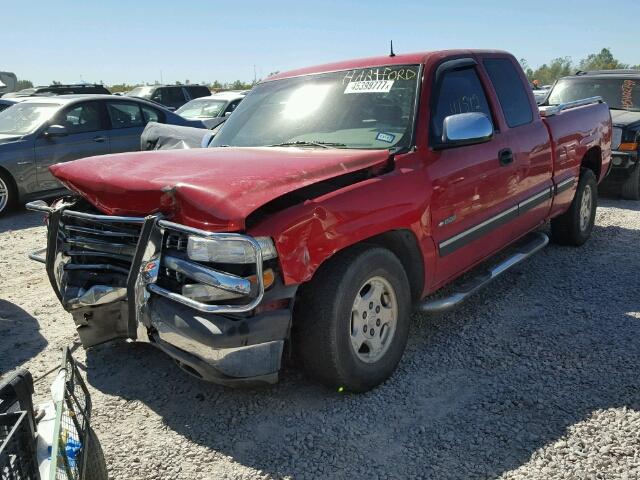 2GCEC19T121182623 - 2002 CHEVROLET SILVERADO RED photo 2