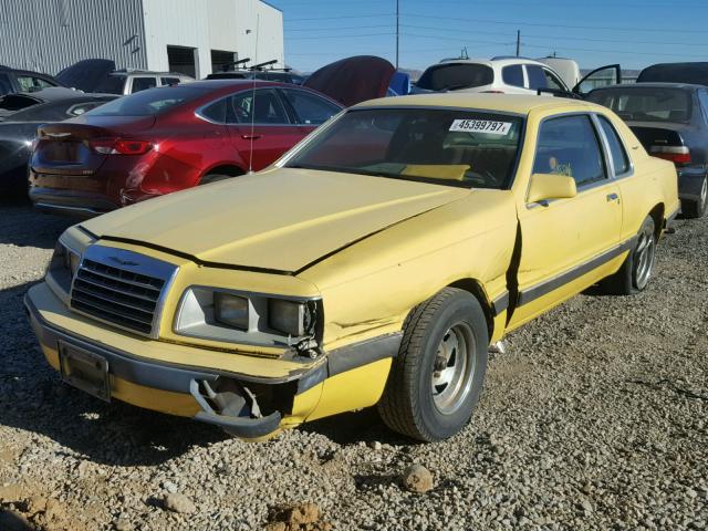 1FABP46F4FH198623 - 1985 FORD THUNDERBIR YELLOW photo 2