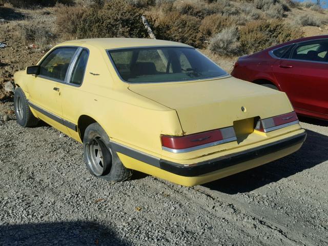 1FABP46F4FH198623 - 1985 FORD THUNDERBIR YELLOW photo 3