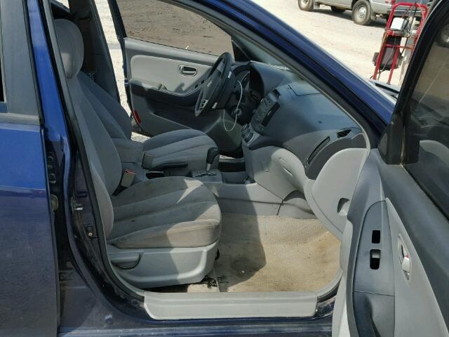 KMHDU46D17U173662 - 2007 HYUNDAI ELANTRA GL BLUE photo 5