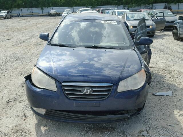 KMHDU46D17U173662 - 2007 HYUNDAI ELANTRA GL BLUE photo 9