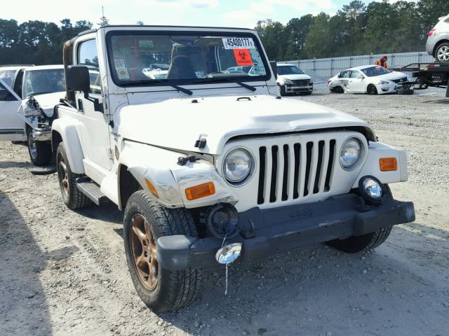 1J4FA59S8YP787141 - 2000 JEEP WRANGLER / WHITE photo 1