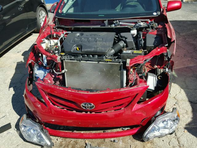 2T1BU4EE9BC710323 - 2011 TOYOTA COROLLA RED photo 9