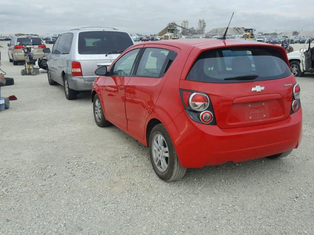 1G1JA6SH9C4112275 - 2012 CHEVROLET SONIC LS RED photo 3