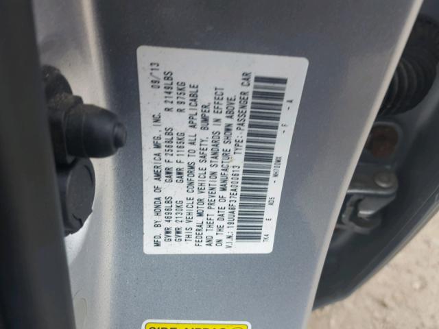 19UUA8F37EA000613 - 2014 ACURA TL SE SILVER photo 10