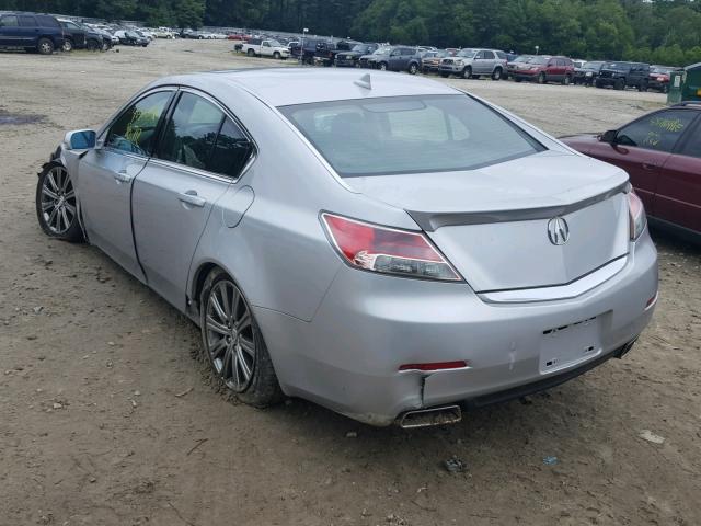 19UUA8F37EA000613 - 2014 ACURA TL SE SILVER photo 3