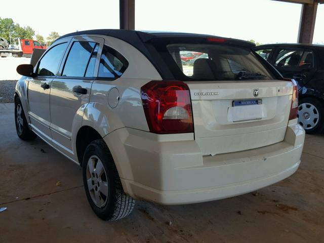 1B3HB28B98D634542 - 2008 DODGE CALIBER WHITE photo 3