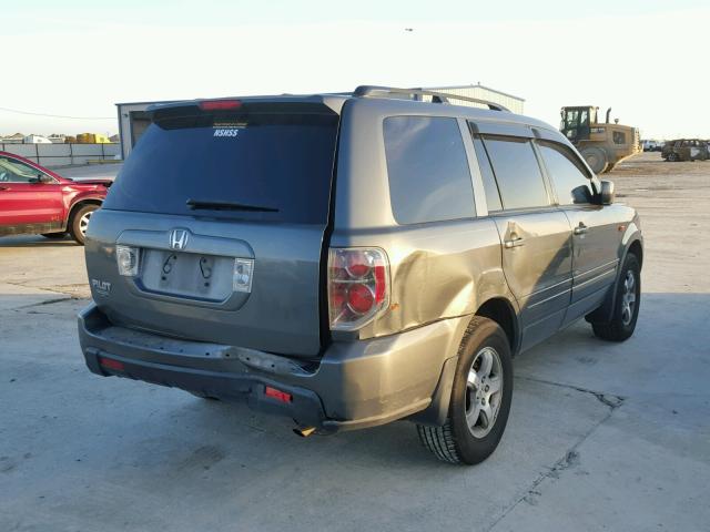 5FNYF28587B044594 - 2007 HONDA PILOT CHARCOAL photo 4