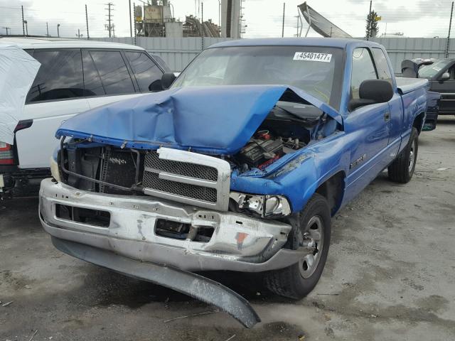 3B7HC13Y7WG225229 - 1998 DODGE RAM 1500 BLUE photo 2