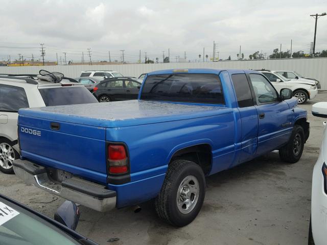 3B7HC13Y7WG225229 - 1998 DODGE RAM 1500 BLUE photo 4