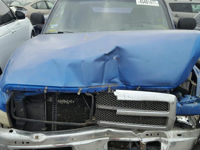 3B7HC13Y7WG225229 - 1998 DODGE RAM 1500 BLUE photo 7