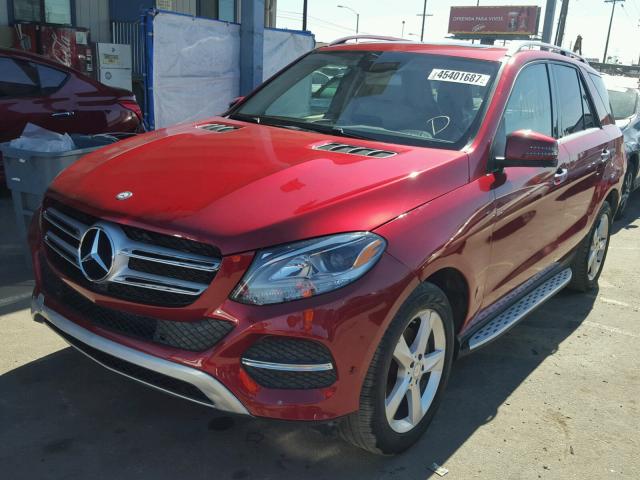 4JGDA5JBXGA670120 - 2016 MERCEDES-BENZ GLE BURGUNDY photo 2