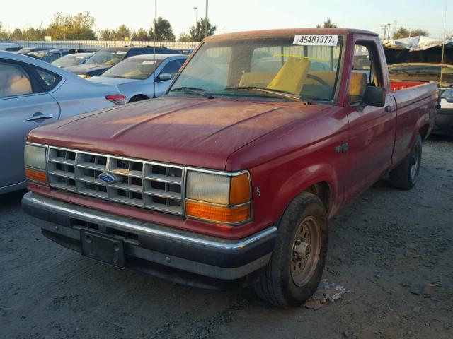1FTCR10T8LPB68936 - 1990 FORD RANGER RED photo 2