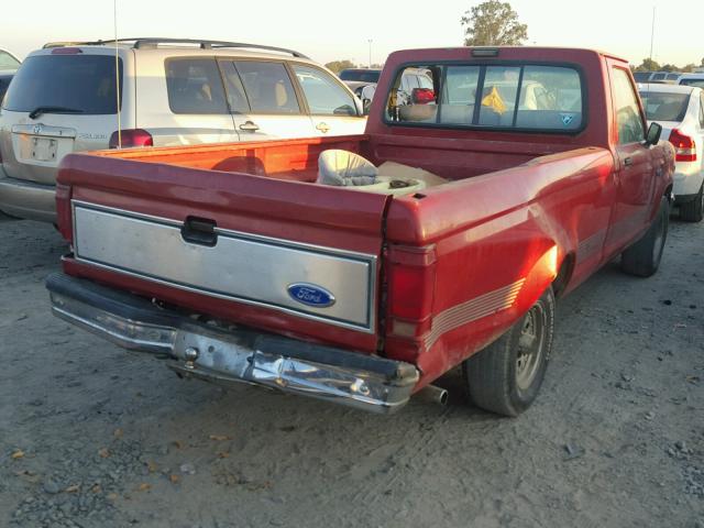 1FTCR10T8LPB68936 - 1990 FORD RANGER RED photo 4