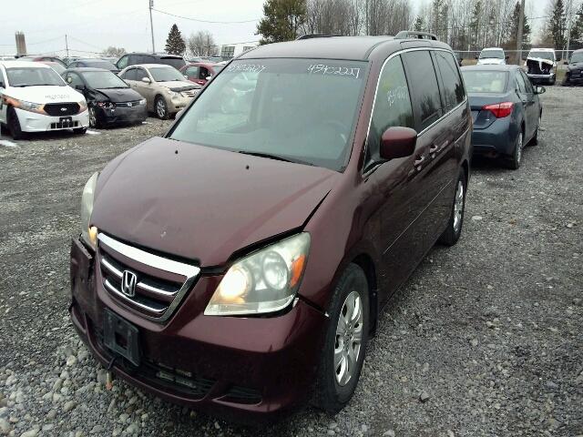 5FNRL38437B514041 - 2007 HONDA ODYSSEY EX BURGUNDY photo 2