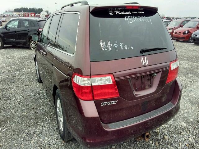 5FNRL38437B514041 - 2007 HONDA ODYSSEY EX BURGUNDY photo 3