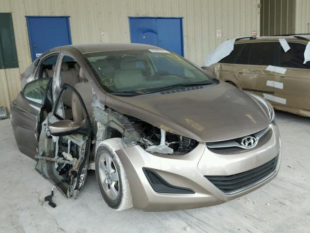 5NPDH4AE0FH635145 - 2015 HYUNDAI ELANTRA TAN photo 1