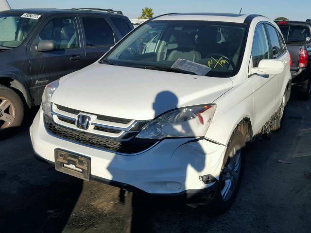 5J6RE3H75AL043500 - 2010 HONDA CR-V EXL WHITE photo 2