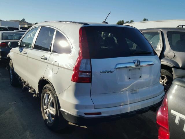 5J6RE3H75AL043500 - 2010 HONDA CR-V EXL WHITE photo 3