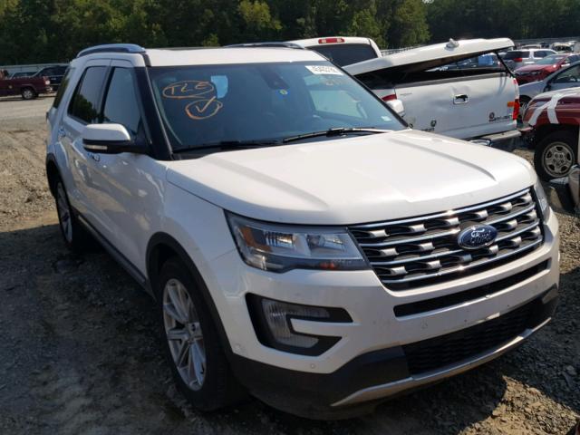 1FM5K7F89HGD86373 - 2017 FORD EXPLORER L WHITE photo 1