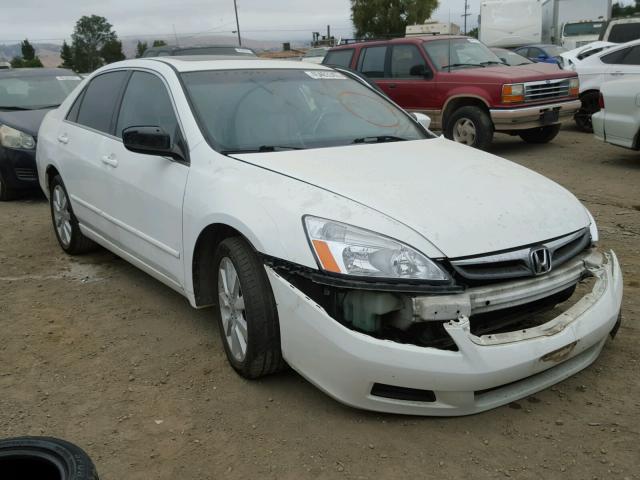 1HGCM66527A088188 - 2007 HONDA ACCORD EX WHITE photo 1