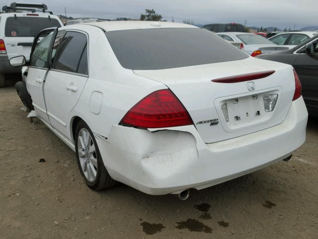 1HGCM66527A088188 - 2007 HONDA ACCORD EX WHITE photo 3