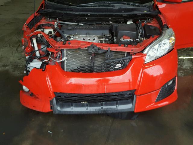 2T1LE40E09C004814 - 2009 TOYOTA COROLLA MA RED photo 7