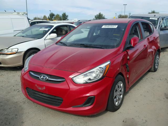 KMHCT5AE0FU206878 - 2015 HYUNDAI ACCENT GS RED photo 2