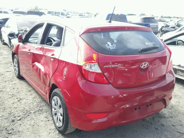 KMHCT5AE0FU206878 - 2015 HYUNDAI ACCENT GS RED photo 3