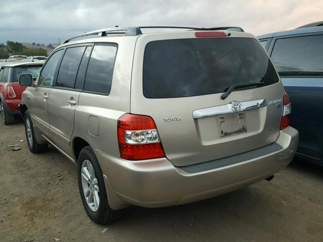 JTEDW21A960014342 - 2006 TOYOTA HIGHLANDER GOLD photo 3