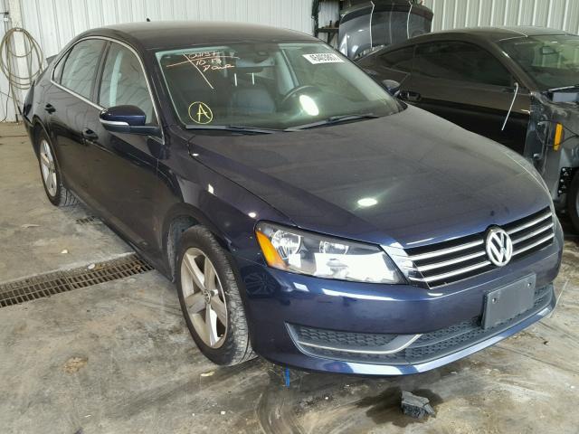 1VWBP7A36DC033902 - 2013 VOLKSWAGEN PASSAT SE BLUE photo 1