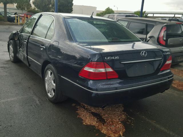 JTHBN36F840163359 - 2004 LEXUS LS 430 BLUE photo 3