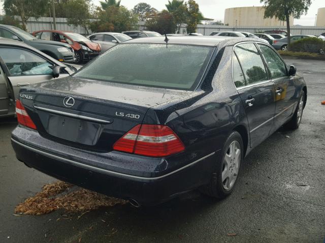 JTHBN36F840163359 - 2004 LEXUS LS 430 BLUE photo 4