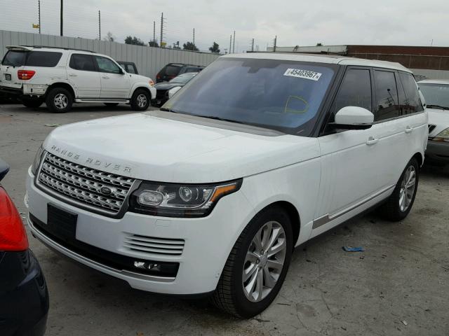 SALGS2KF1GA301637 - 2016 LAND ROVER RANGE ROVE WHITE photo 2