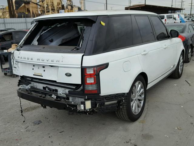 SALGS2KF1GA301637 - 2016 LAND ROVER RANGE ROVE WHITE photo 4