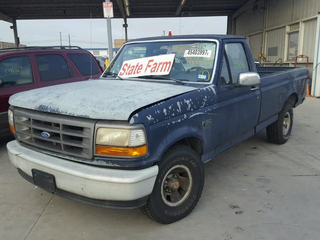 1FTDF15Y3NLA95504 - 1992 FORD F150 BLUE photo 2