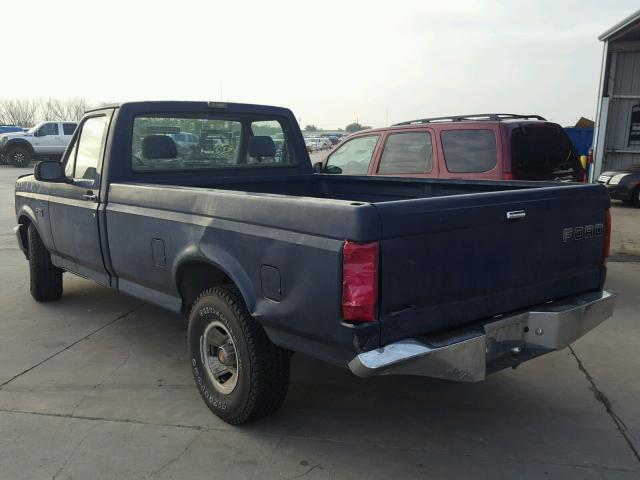 1FTDF15Y3NLA95504 - 1992 FORD F150 BLUE photo 3