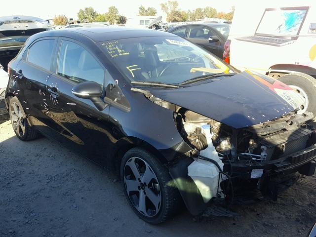 KNADN5A39E6359065 - 2014 KIA RIO EX BLACK photo 1