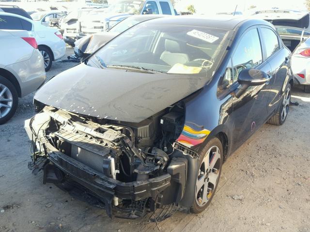 KNADN5A39E6359065 - 2014 KIA RIO EX BLACK photo 2