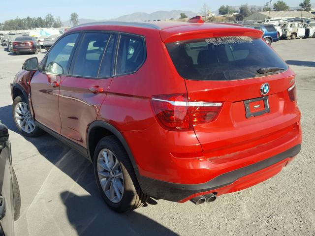 5UXWZ7C32H0X41338 - 2017 BMW X3 RED photo 3