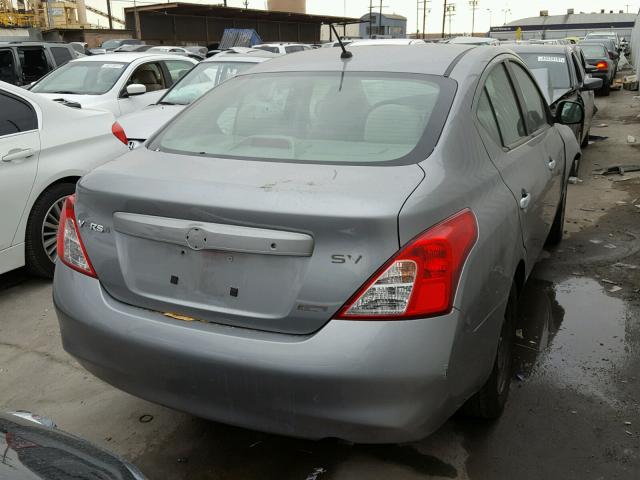 3N1CN7AP9CL809218 - 2012 NISSAN VERSA S GRAY photo 4