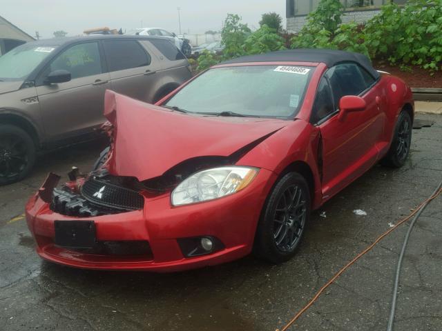 4A3AL25F39E043314 - 2009 MITSUBISHI ECLIPSE SP RED photo 2