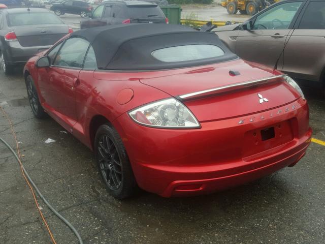 4A3AL25F39E043314 - 2009 MITSUBISHI ECLIPSE SP RED photo 3