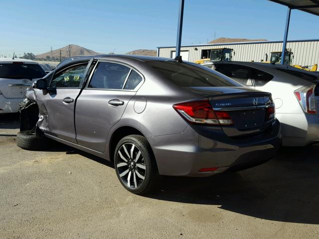 19XFB2F91EE250495 - 2014 HONDA CIVIC EXL GRAY photo 3