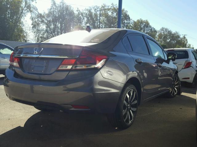 19XFB2F91EE250495 - 2014 HONDA CIVIC EXL GRAY photo 4