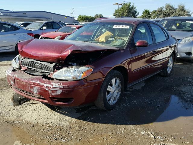 1FAFP56U05A164272 - 2005 FORD TAURUS SEL BURGUNDY photo 2