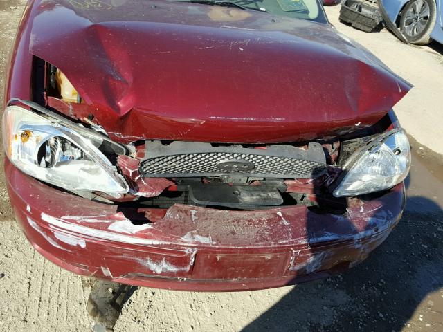 1FAFP56U05A164272 - 2005 FORD TAURUS SEL BURGUNDY photo 9