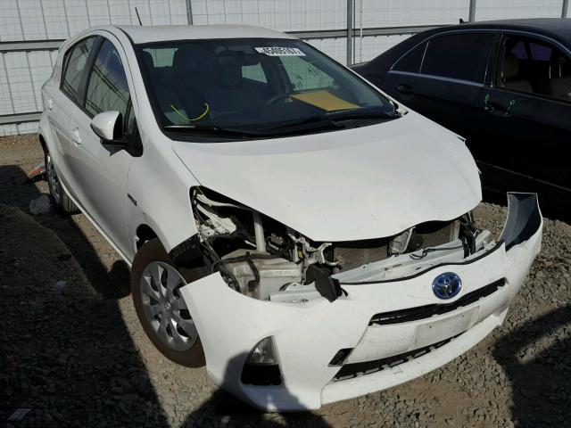 JTDKDTB39D1547323 - 2013 TOYOTA PRIUS C WHITE photo 1