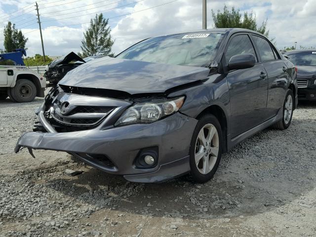 5YFBU4EE2DP222964 - 2013 TOYOTA COROLLA CHARCOAL photo 2